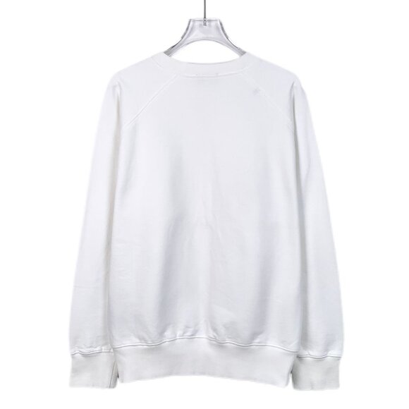 Dior White Embroidered Logo Cotton Long-Sleeved Round-Neck Sweatshirt M - Picture 8 of 8